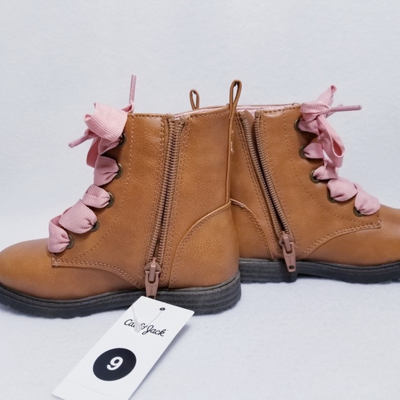Cat & Jack Cherish Lace-up Boots - Size 9 - NWT - Picture 4 of 8